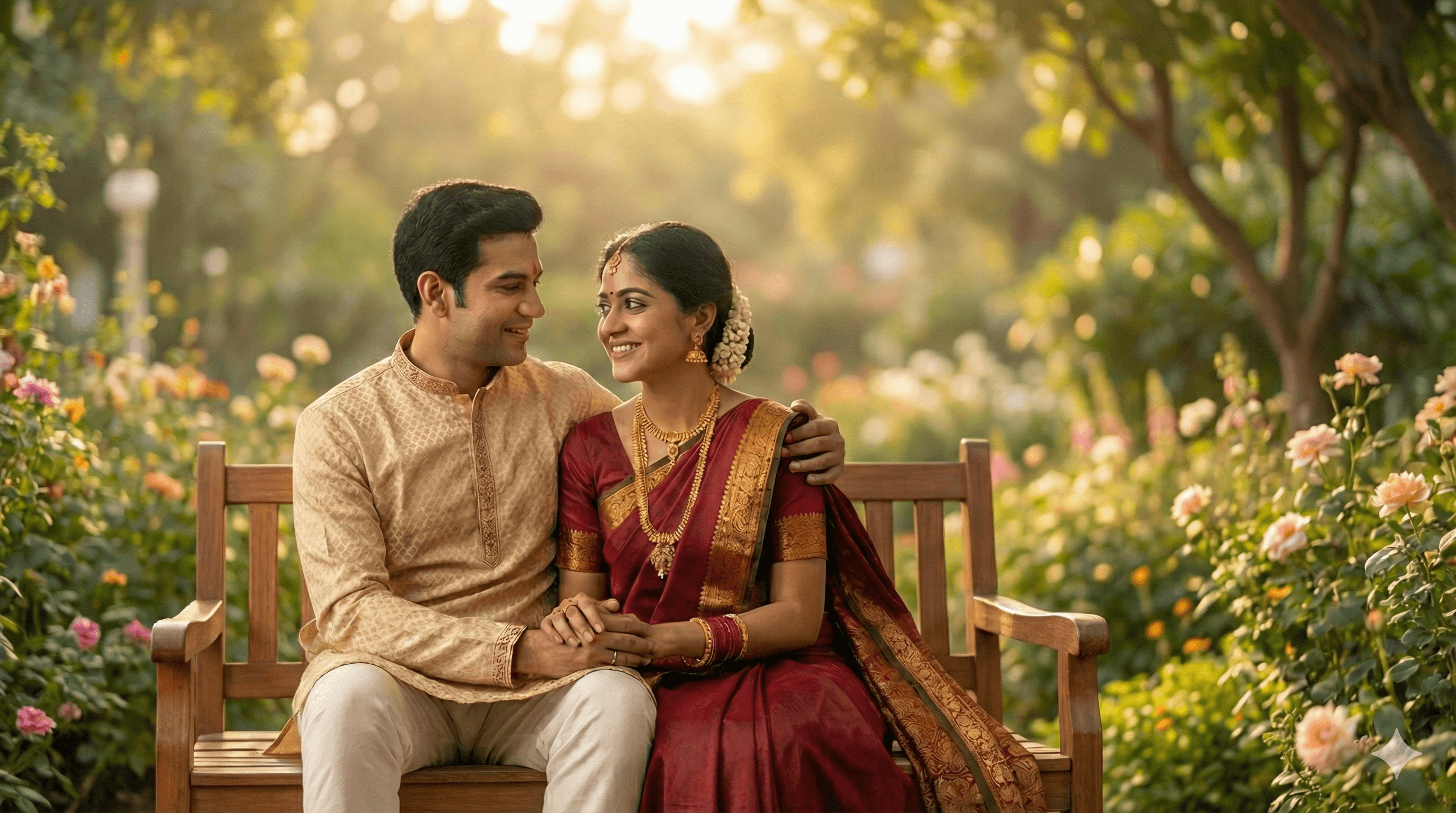 Happy couple finding their match